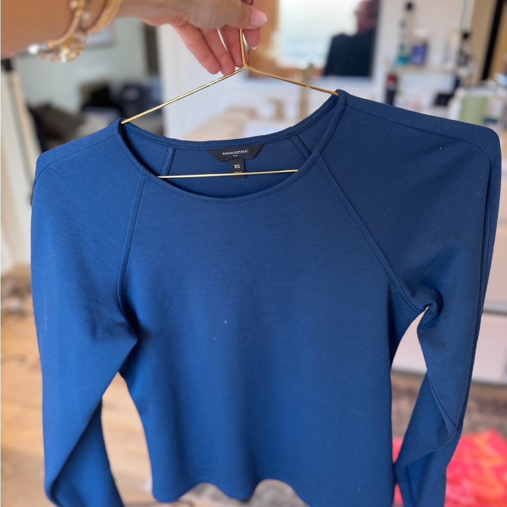 Banana Republic Blue Fitted Blouse